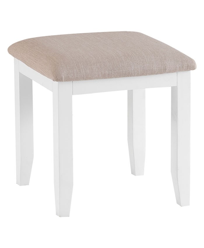 geneva white painted dressing table stool