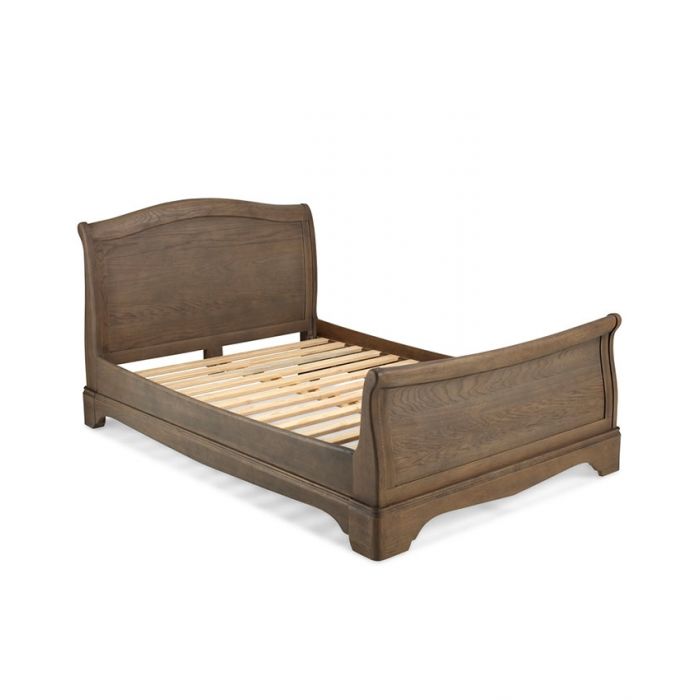 Toulouse Grey Washed Oak Super King, King Size Bed Frame Sleigh Bed
