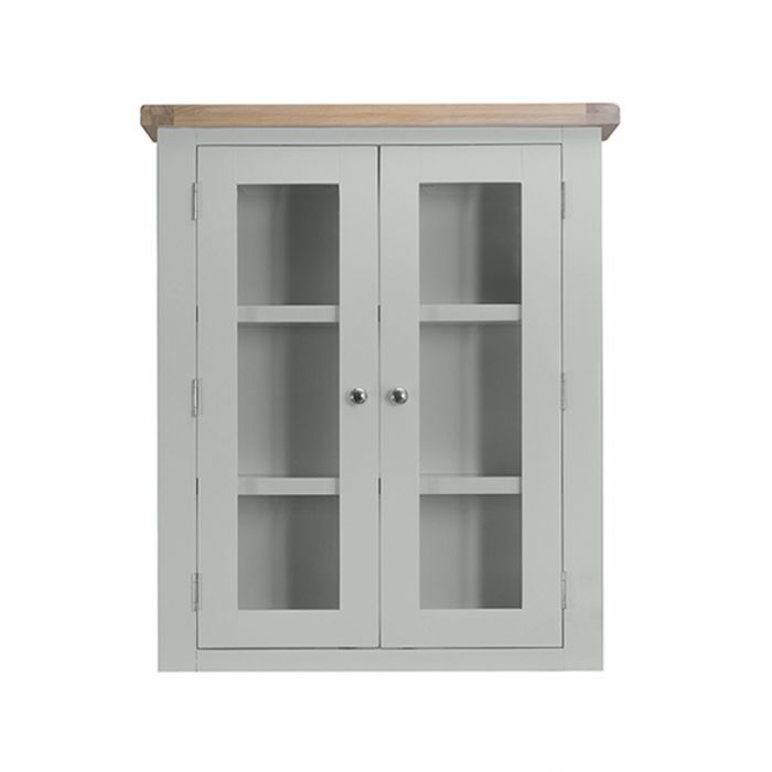Geneva Grey Painted Small Dresser Top, Dresser Top Cabinet