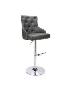 Rocco Leather Match Button Back Bar Chair