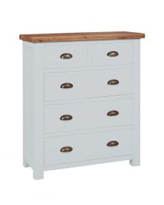 Cotswold Painted White 2 over 3 Drawer Chest