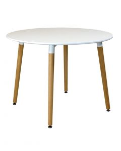 Charlie Round White Dining Table 