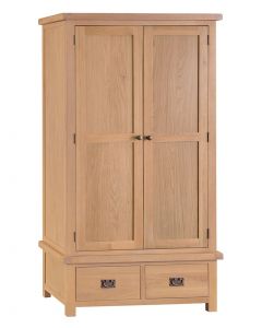 Country Oakham Double Wardrobe with Drawers