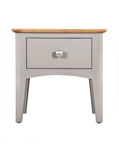 Eva Painted Grey Lamp Table with Drawer