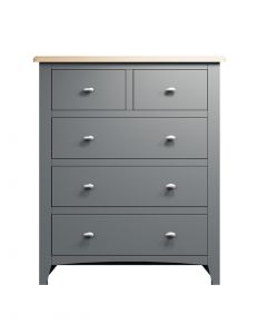 Georgia Painted Grey 2 over 3 Drawer Chest