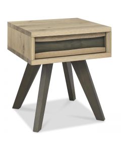 Cadell Aged Oak Lamp Table With Drawer