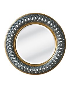 Antique Silver Bevel Mirror - Gold Frame