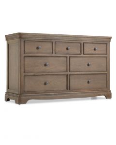 Toulouse Grey Washed Oak 7 Drawer Wide Chest