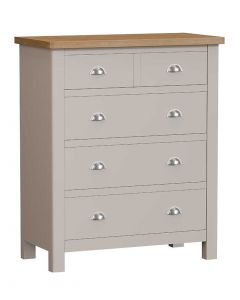 Sienna Painted Dove Grey 5 Drawer Chest