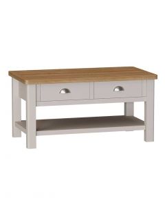 Sienna Painted Dove Grey Coffee Table with Drawers