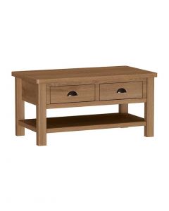 Sienna Oak Coffee Table with Drawers
