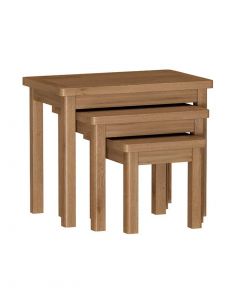 Sienna Oak Nest of 3 Tables