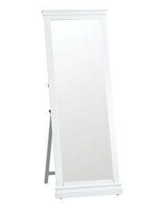 Carmelle Painted White Cheval Mirror